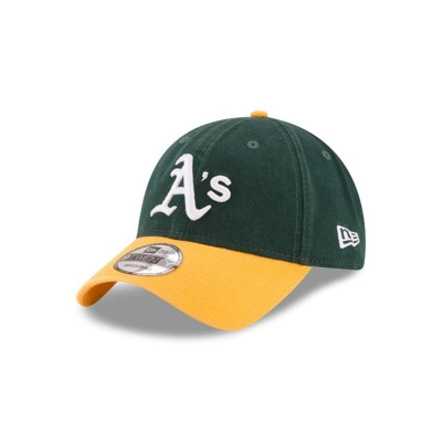 Green Oakland Athletics Hat - New Era MLB Core Classic 9TWENTY Adjustable Caps USA0673521